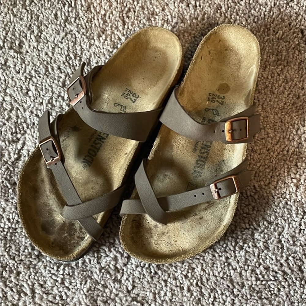 Birkenstock Taupe Double-Strap Sandals